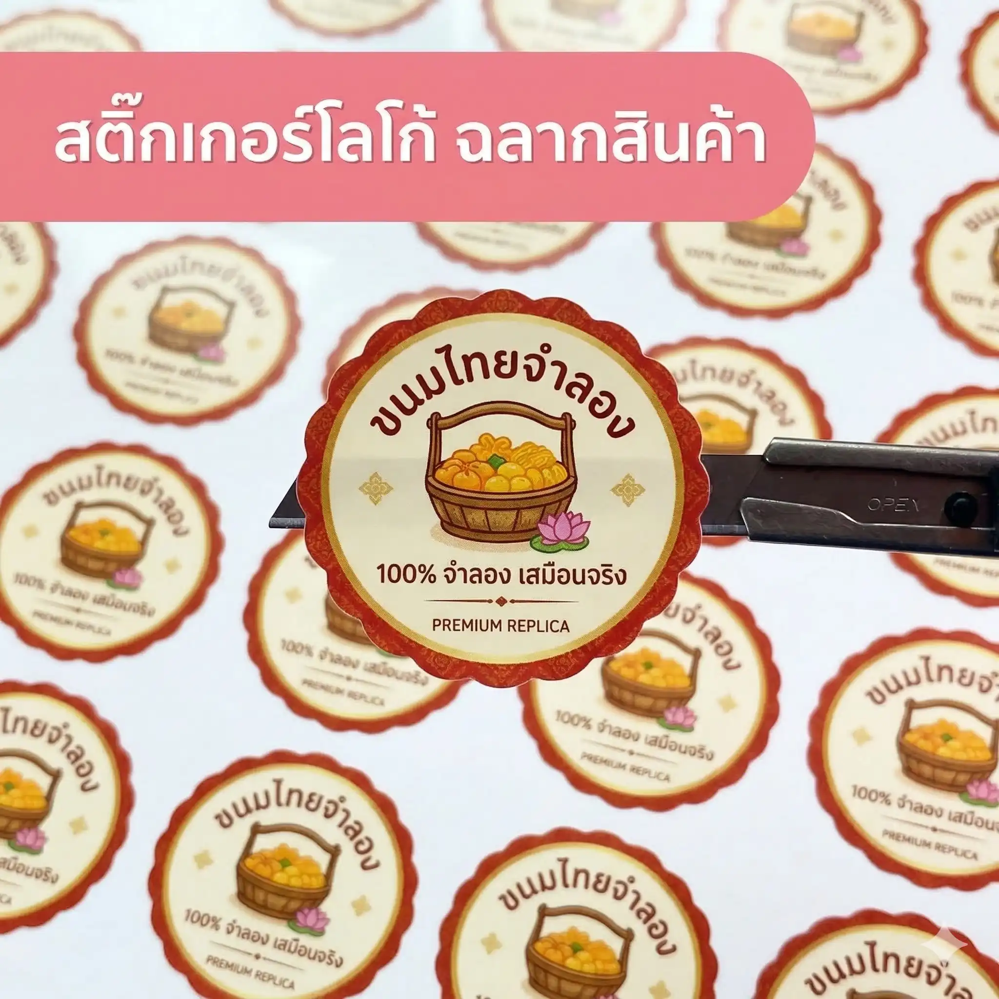 ตัวอย่างพิมพ์สติ๊กเกอร์ฉลากสินค้า